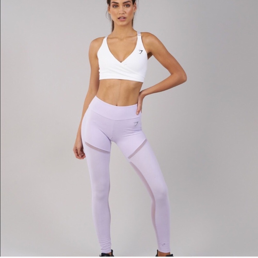 Gymshark lilac mesh leggings